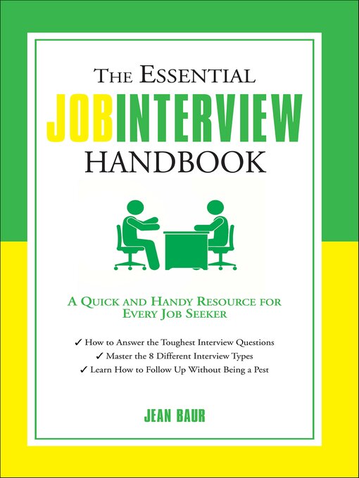 Title details for The Essential Job Interview Handbook by Jean Baur - Available